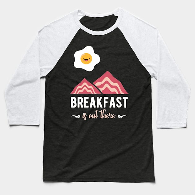 Egg and Bacon breakfast Baseball T-Shirt by crackdesign